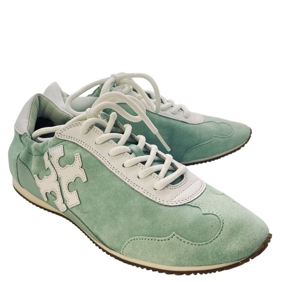 Tory Burch Shoes - Tory Burch Mint Green & White Leather & Suede Sneakers Womens Size 7.5M